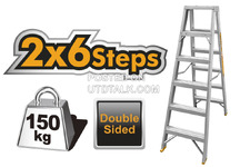 Ingco 2x6steps Double Sided Ladder - Hlad01061