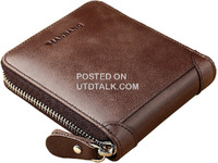 Men's Leather Wallet With Zipper