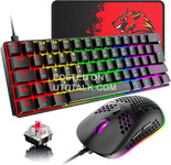 198i Kit Gaming Keyboard and Mouse RGB 4 in 1 Combo